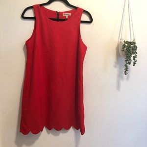 Red Scalloped Dress